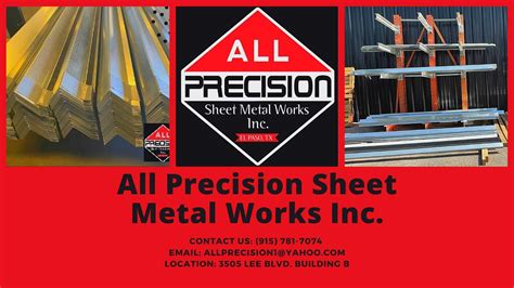 all precision sheet metal works el paso|sheet metal fabricators near me.